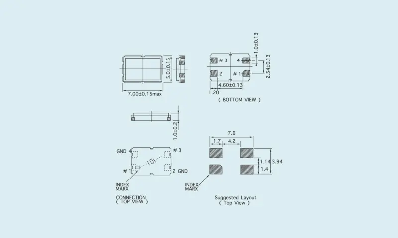 Кварцевый резонатор SMD 7,0&times;5,0