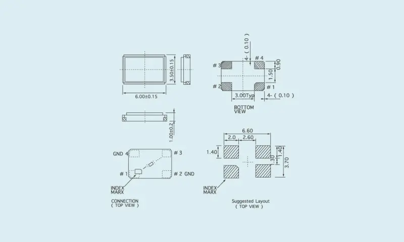Кварцевый резонатор SMD 5,0&times;3,2